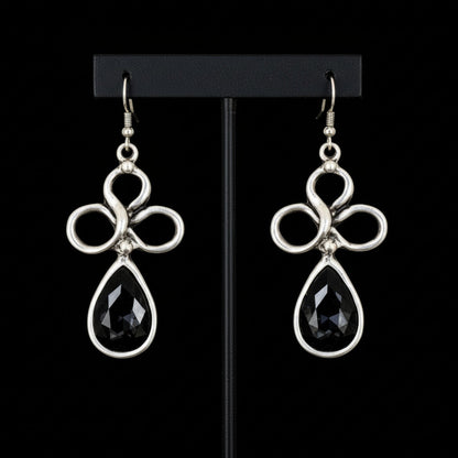 pendiente zamak con circonita color gota cierre hippie joyeria osnor zamak