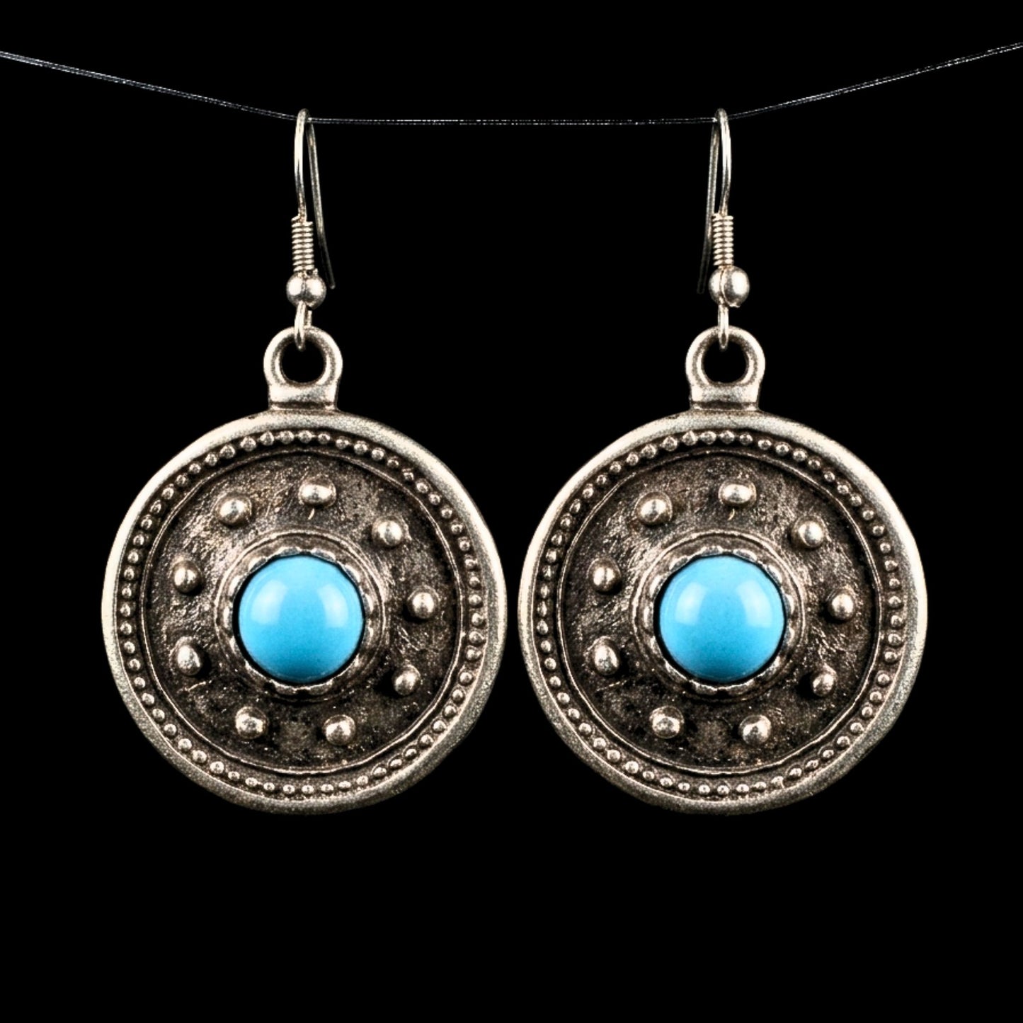 pendiente zamak turquesa exclusivo joyeria osnor zamak
