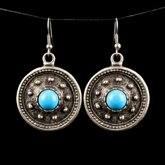 pendiente zamak turquesa exclusivo joyeria osnor zamak