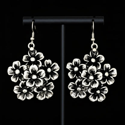 pendiente zamak flor trebol exclusivo  mujer joyeria osnor zamak