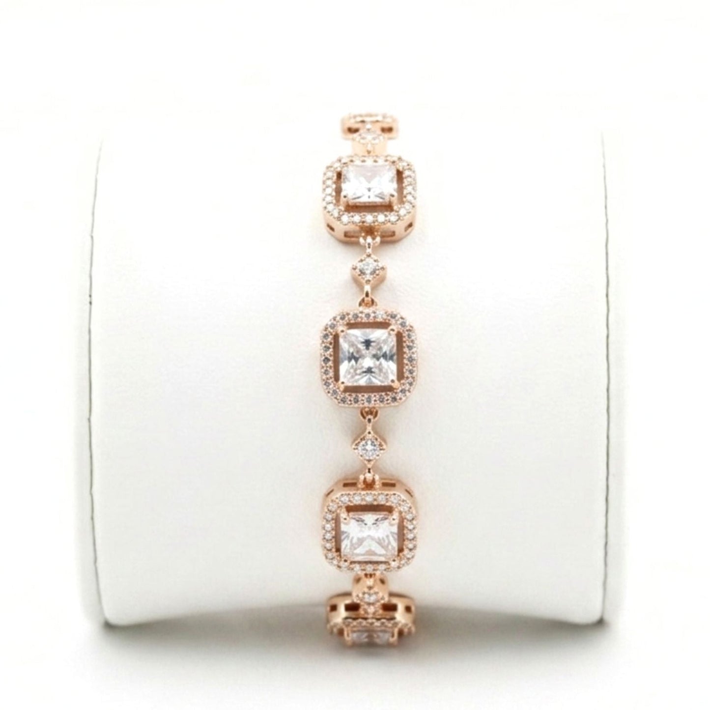 Pulsera Brazalete mujer de acero inoxidable rosa diseño joyería osnor moda mujer 