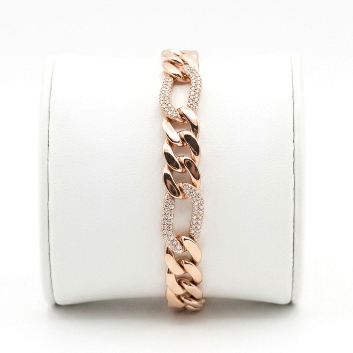 Pulsera acero rosa unisex diseño joyería osnor moda moderno 