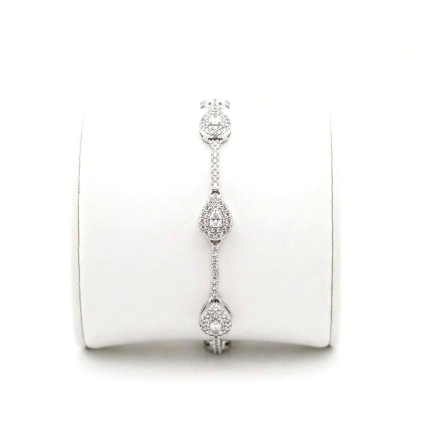 Pulsera de mujer de acero inoxidable plateado diseño joyería osnor 