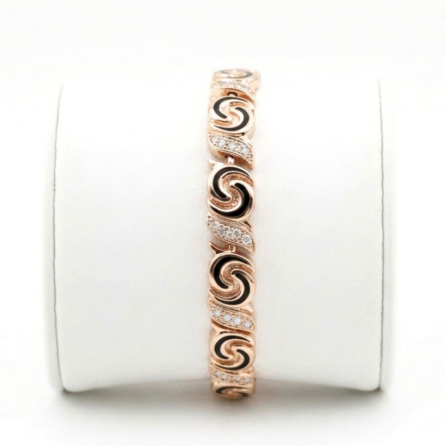 Pulsera acero inoxidable chapado oro rosa unisex
