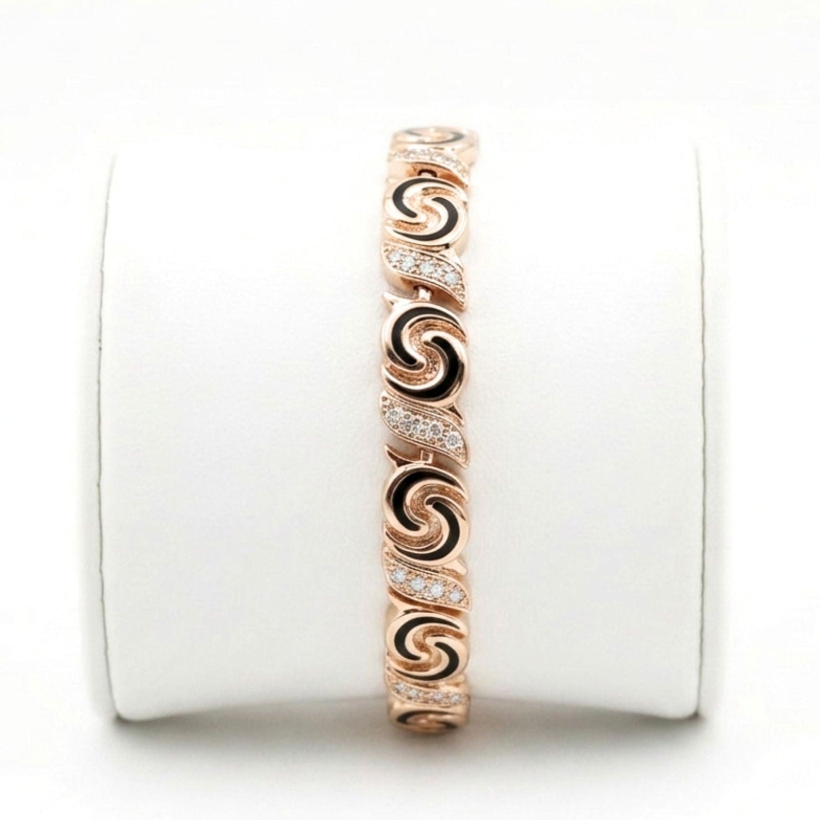 Pulsera acero inoxidable chapado oro rosa unisex