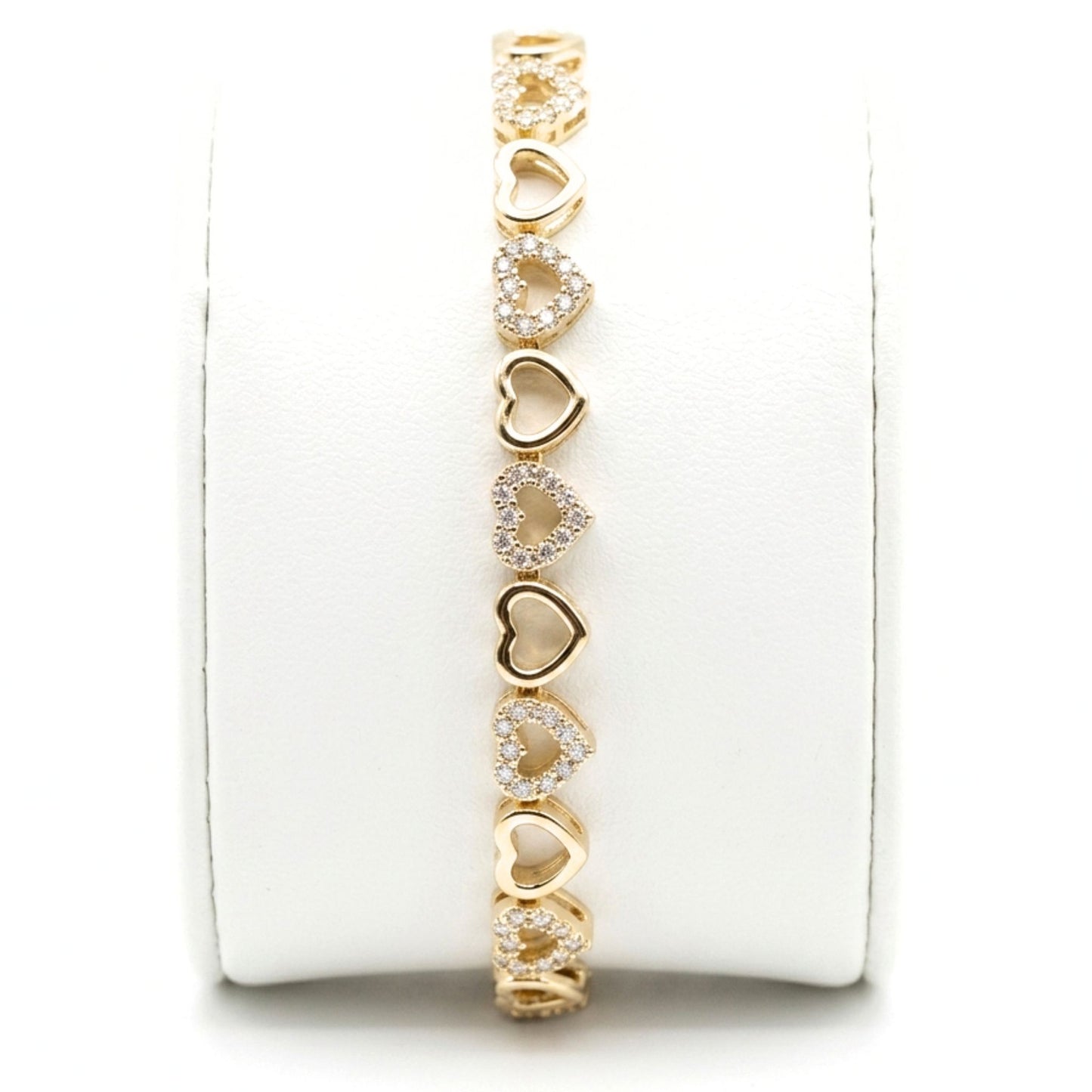 Pulsera acero dorado diseño mujer joyería osnor corazon