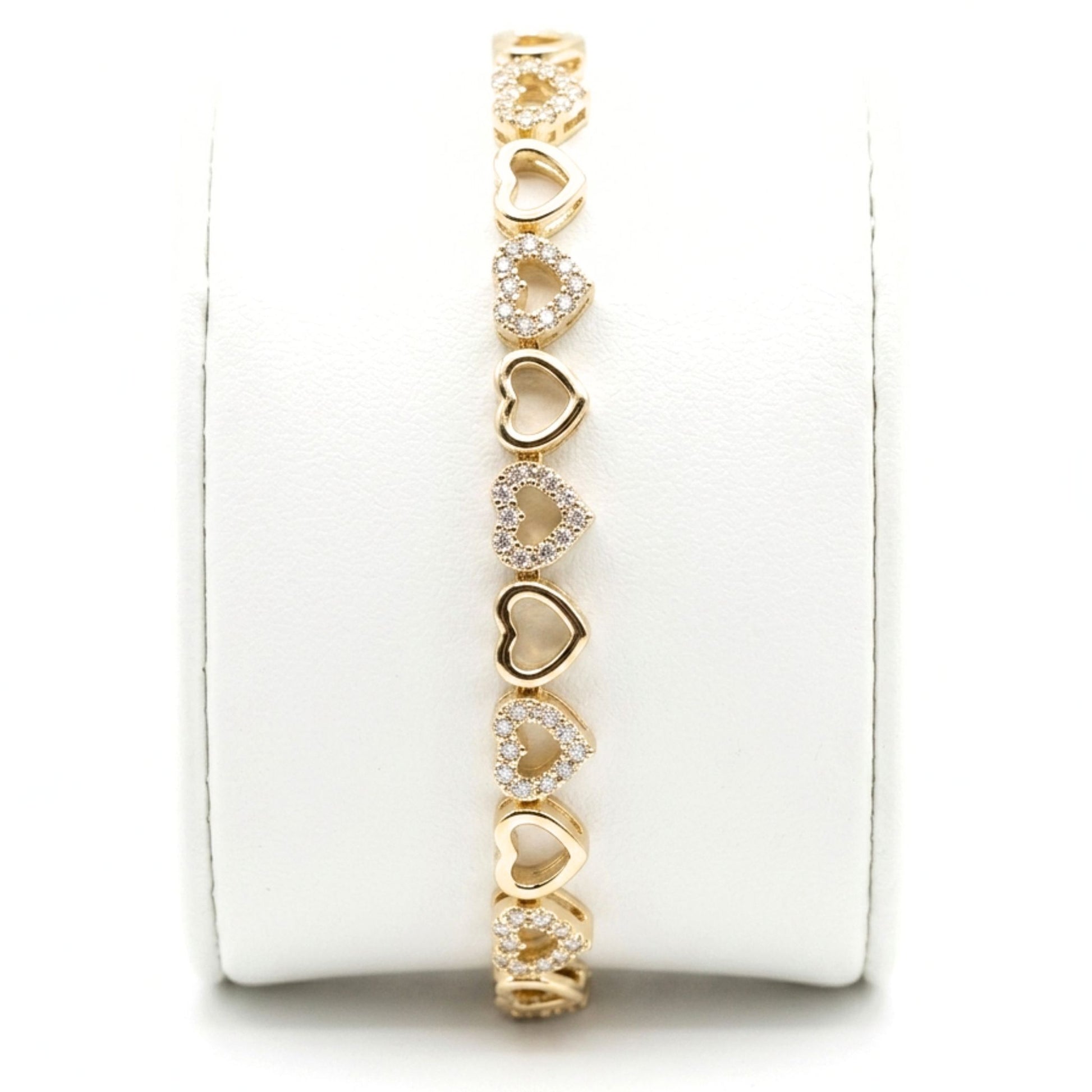 Pulsera acero dorado diseño mujer joyería osnor corazon