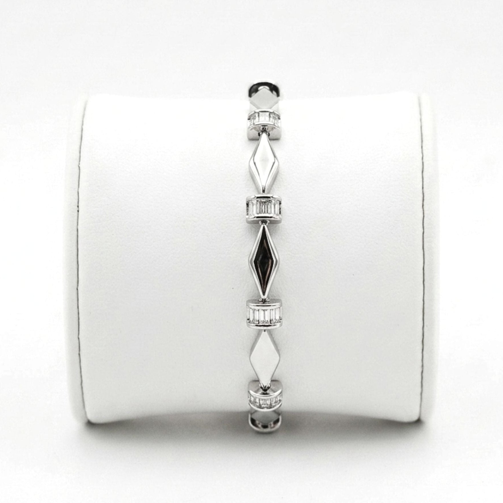 Pulsera de acero inoxidable plateado mujer diseño joyería osnor 