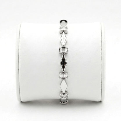 Pulsera de acero inoxidable plateado mujer diseño joyería osnor 
