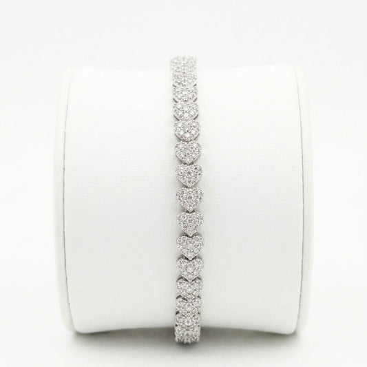 Pulsera de acero inoxidable plateado mujer diseño joyería osnor 