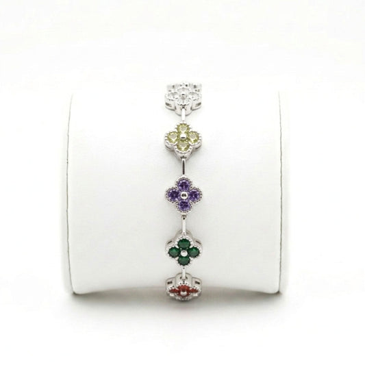 Pulsera de acero inoxidable plateado mujer diseño joyería osnor 