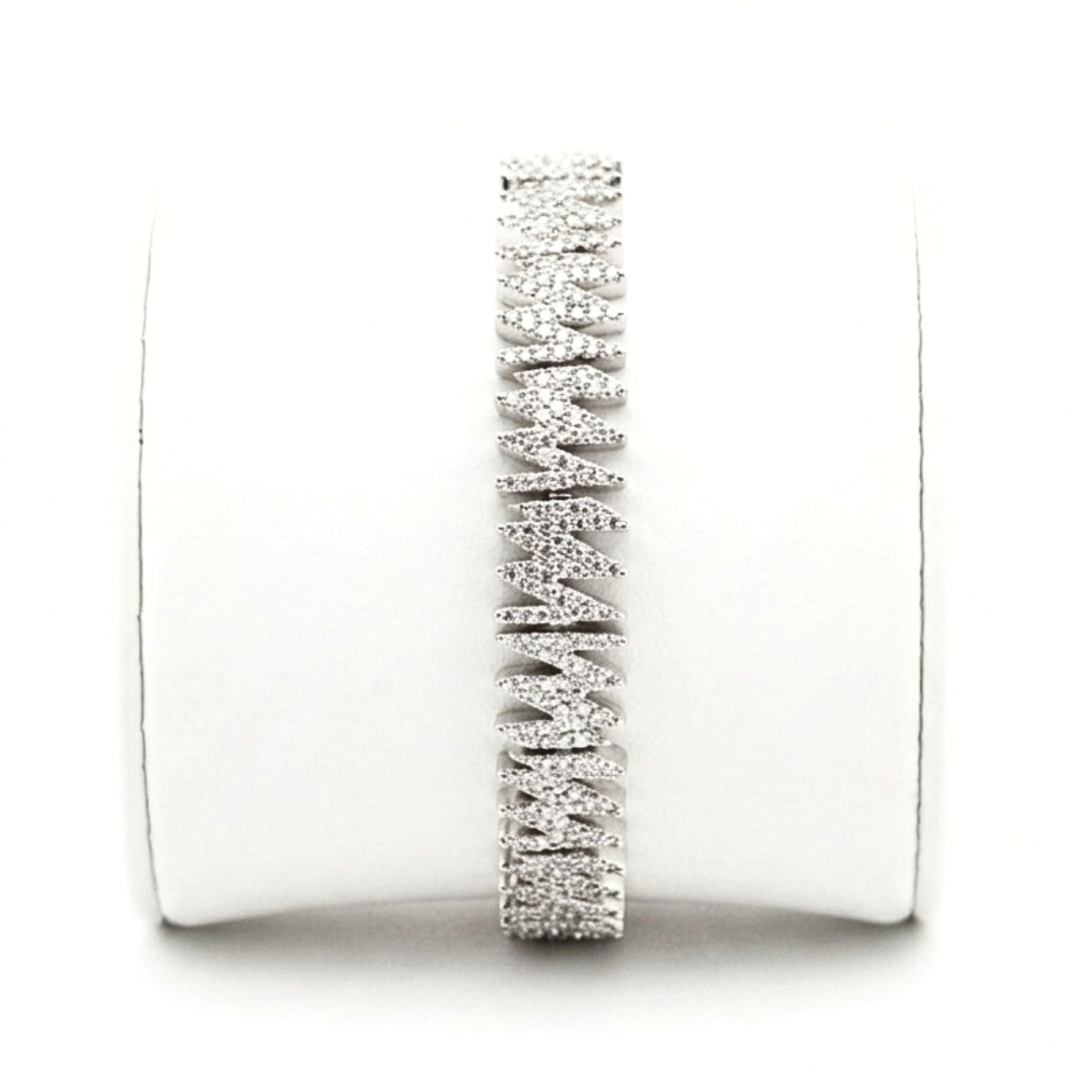 Pulsera de acero inoxidable plateado mujer diseño joyería osnor lujo