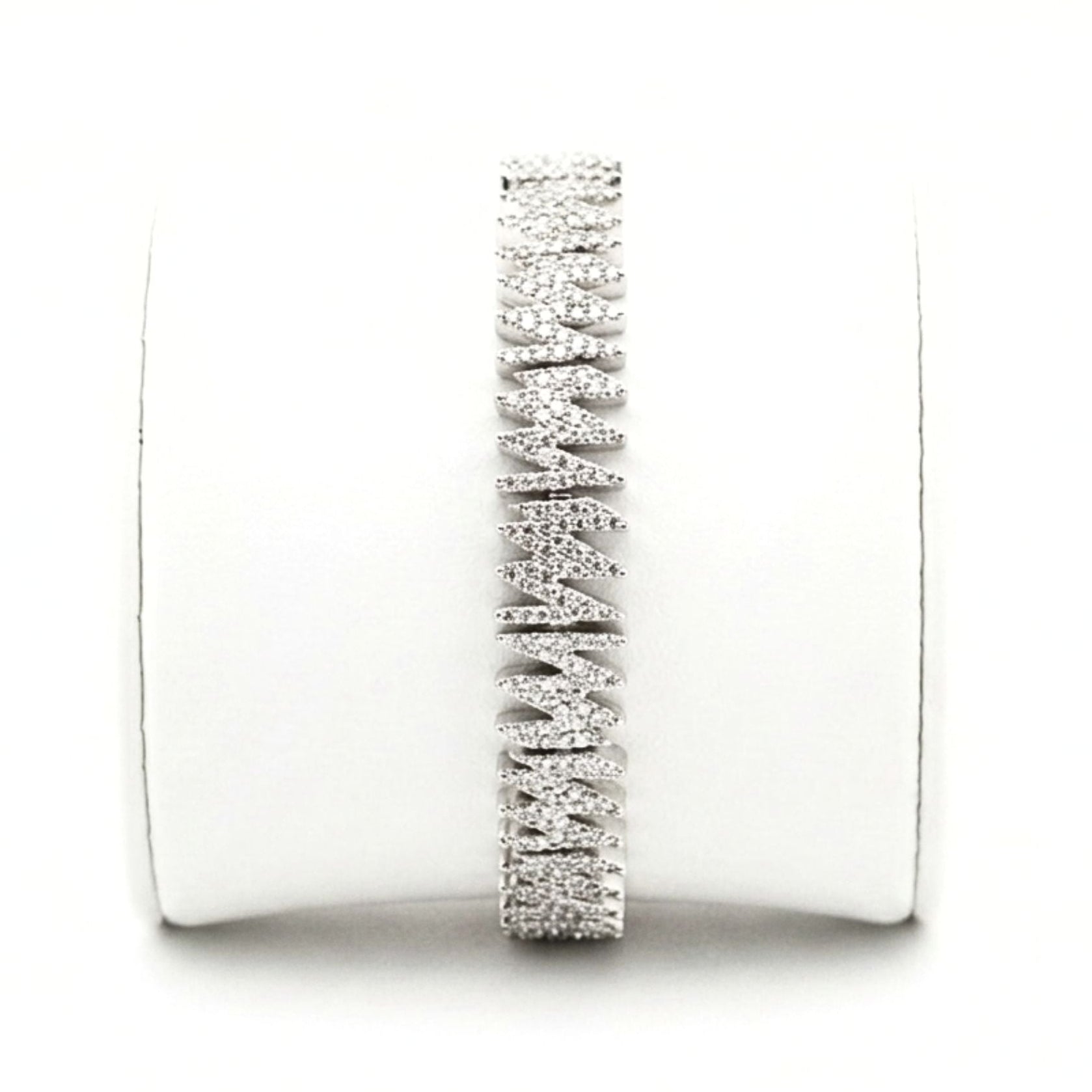 Pulsera de acero inoxidable plateado mujer diseño joyería osnor lujo