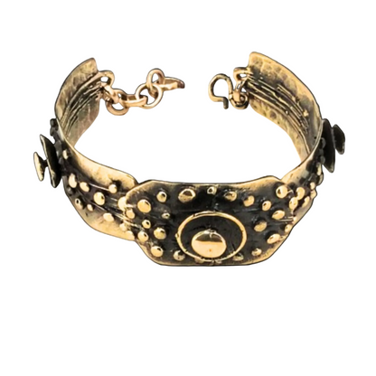 Pulsera brazalete de bronce diseño exclusivo joyeria osnor zamak