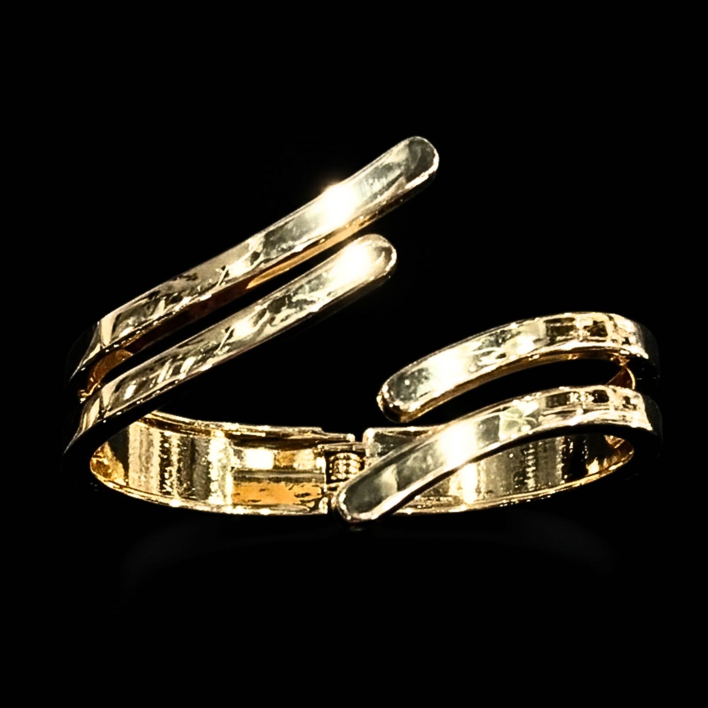 brazalete mujer acero dorado diseño joyeria osnor 