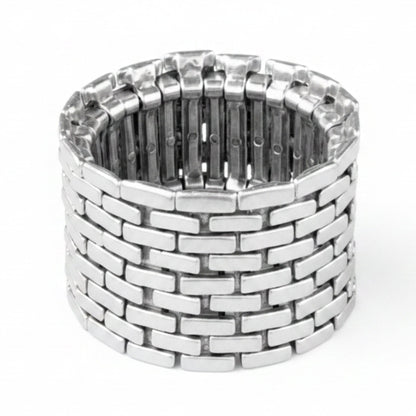Pulsera brazalete Zamak elástica hipoalergénica Joyería Osnor