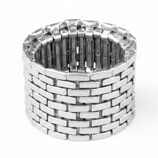 Pulsera brazalete Zamak elástica hipoalergénica Joyería Osnor