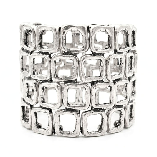 Pulsera brazalete de zamak unisex volumen diseño joyería osnor moda moderno elegante boda fiesta fashion glamour lujo exclusivo único sport casual 