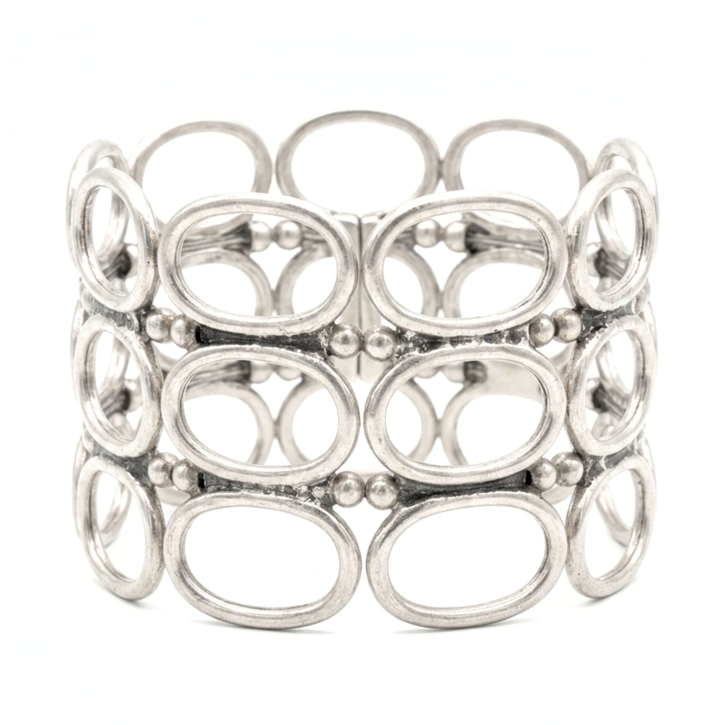 Pulsera brazalete de zamak unisex volumen diseño joyería osnor moda moderno elegante boda fiesta glamour lujo elegante diario 