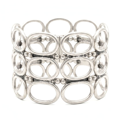 Pulsera brazalete de zamak unisex volumen diseño joyería osnor moda moderno elegante boda fiesta glamour lujo elegante diario 