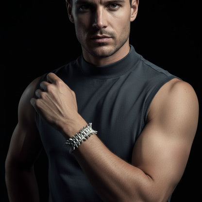 Pulsera Zamak elástica hipoalergénico hombre Joyería Osnor