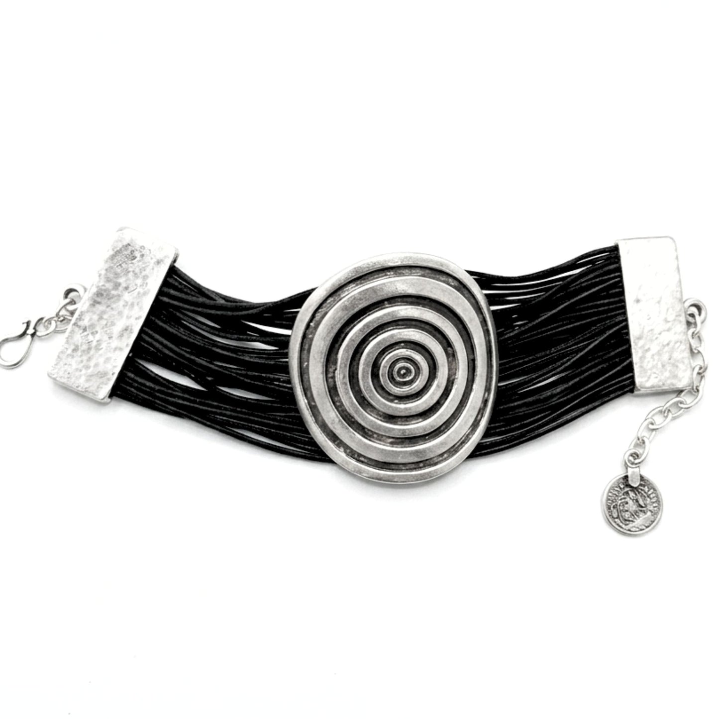 Pulsera Brazalete Zamak aleación de 4 metales zinc aluminio magnesio y cobre hipoalergénico plateado diseño joyería osnor moda moderno elegante boda fiesta glamour lujo elegante 
