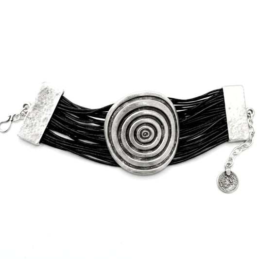 Pulsera Brazalete Zamak aleación de 4 metales zinc aluminio magnesio y cobre hipoalergénico plateado diseño joyería osnor moda moderno elegante boda fiesta glamour lujo elegante 