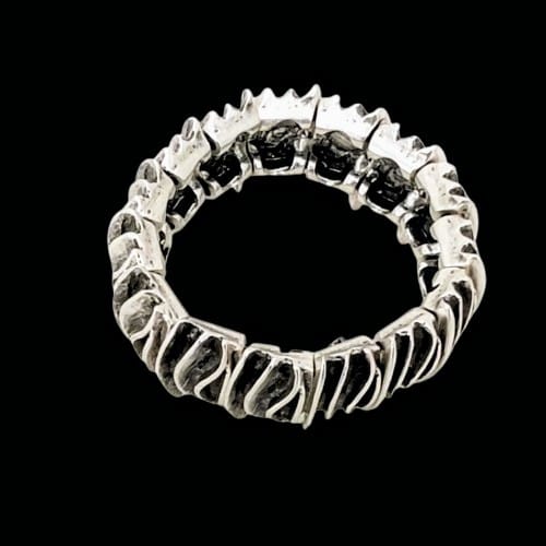 Pulsera Brazalete Zamak Diseño Arcos 25mm Unisex Joyeria Osnor