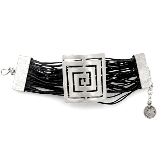 Pulsera Brazalete de zamak unisex volumen cierre de gancho diseño joyería osnor moda moderno elegante boda fiesta fashion glamour lujo diario Sport 