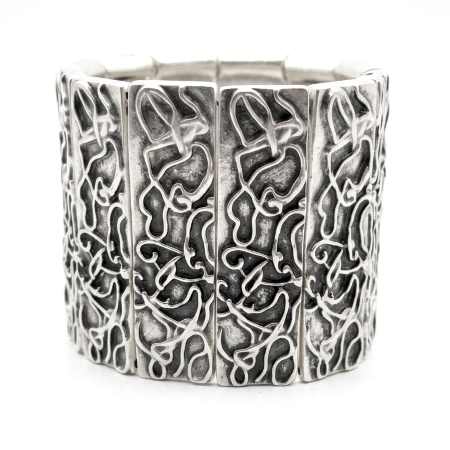 Pulsera Brazalete Zamak unisex volumen diseño joyería osnor moda moderno elegante boda fiesta fashion glamour lujo exclusivo hipoalergénico 