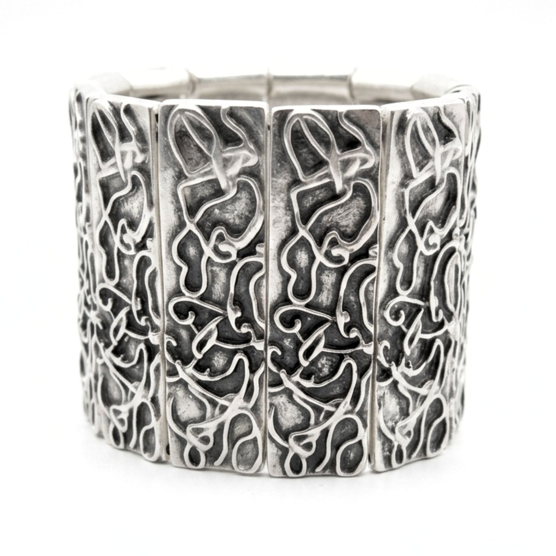 Pulsera Brazalete Zamak unisex volumen diseño joyería osnor moda moderno elegante boda fiesta fashion glamour lujo exclusivo hipoalergénico 