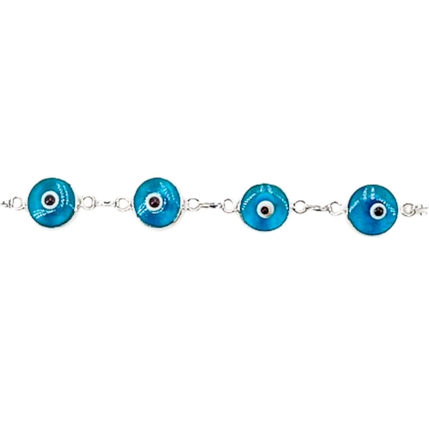Pulsera de Plata con Ojo Turco Azul Protección y Estilo Joyeria Osnor