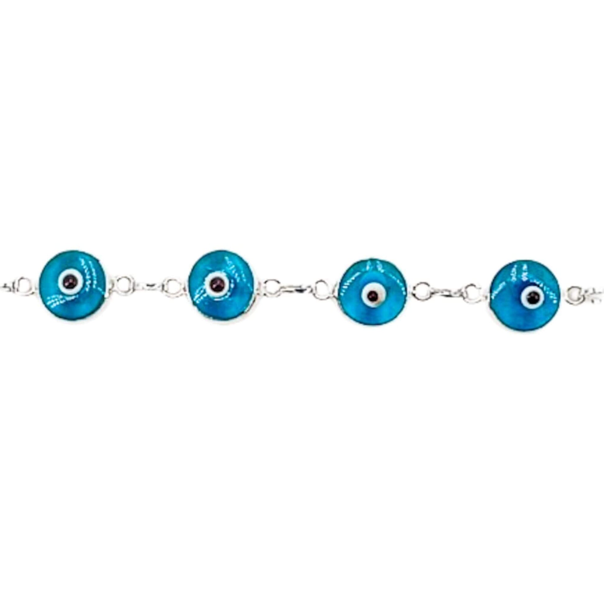 Pulsera de Plata con Ojo Turco Azul Protección y Estilo Joyeria Osnor