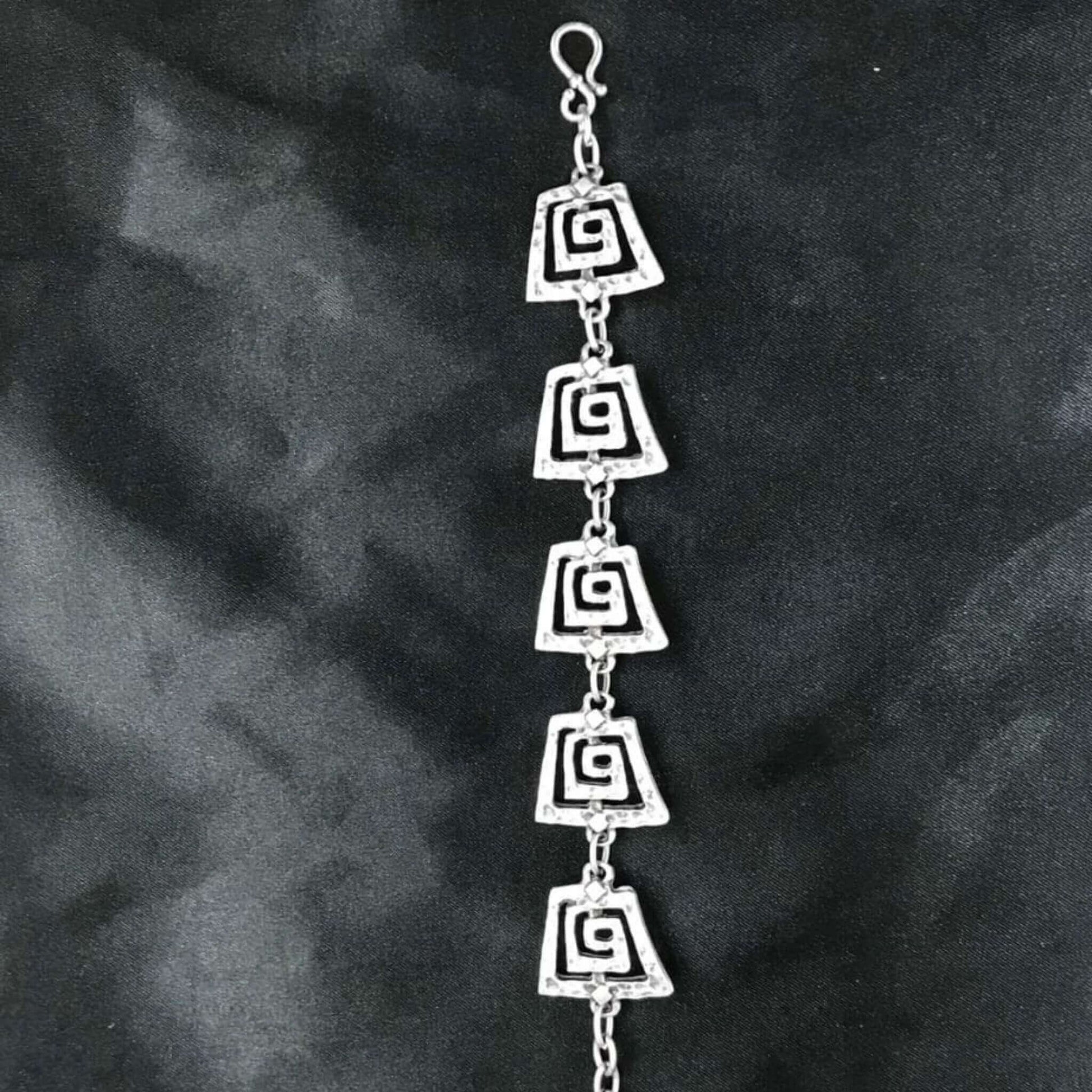 Pulsera Zamak espirales griegas extensible hipoalergénica Joyería Osnor