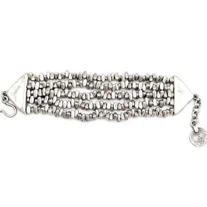 Pulsera Brazalete Zamak aleación ajustable diseño joyería osnor moda moderno elegante boda fiesta glamour lujo mujer exclusivo plateado cierre gancho hipoalergénico 