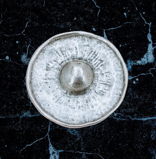 Anillo Zamak Circular Texturizado Ajustable